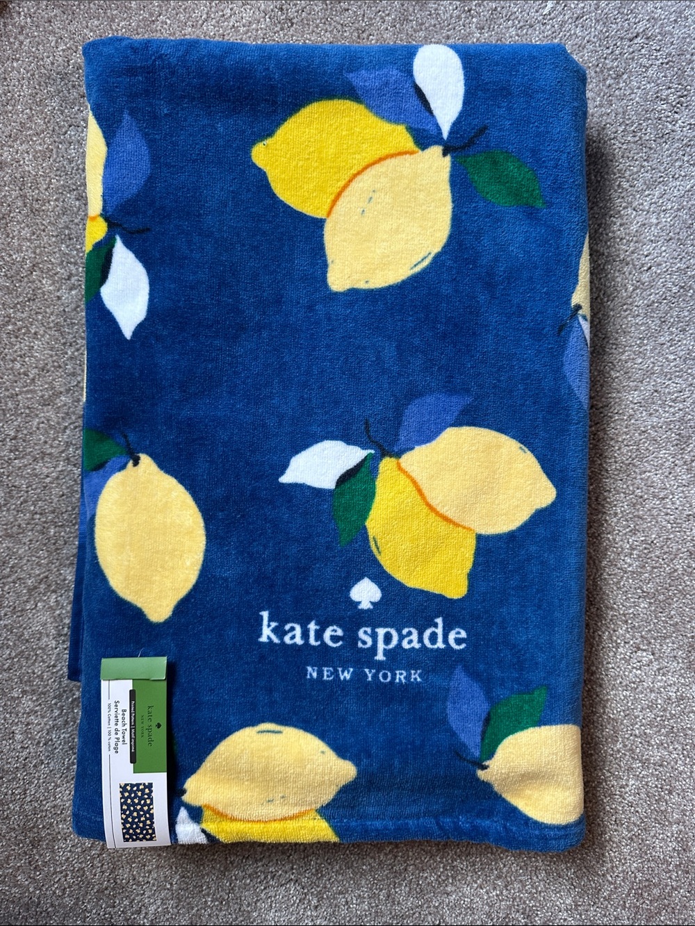Nwt Kate spade lemon beach towel